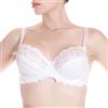 Lepel Belseno Lepel Reggiseno in Pizzo Balconcino Coppa C art. 251 colori Bianco Nero e Fard - Bianco 2