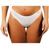 Clessidra Pacco da 6 Mini Slip Donna Vita Bassa in 100% Cotone Made in Italy PS670 (5, Bianco)