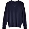 Coveri Maglione Uomo Scollo V Pullover Punta Tinta Unita Elegante Classico 100% Cotone