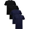 Navigare T-Shirt in 100% Cotone Art.812 Conf. 4 pz Scollo a V Ass (2 Nero 2 Blu) L