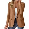 Generic Blazer da donna UK elegante manica lunga aperto davanti un bottone cardigan giacca casual lavoro ufficio blazer giacca da donna