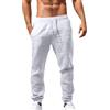 YNRENHNEE Pantaloni Lino Uomo Estivi Leggeri e Traspiranti Pantalone Trousers Baggy Casual Pantalaccio Larghi Vita Elastica Classico Cotone di Lavoro Palestra Pants per Estate Vacanze e Spiaggia