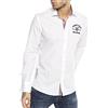 RED BRIDGE Camicia da Uomo a Manica Lunga con Ricami alla Moda Design Diamond Stitched Modern Fit Bianco L