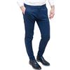 Evoga Pantaloni Uomo Class Slim Fit Primavera Estate Casual in Cotone (56, Blu Chiaro Avion)