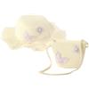 YANJIY 2 Pezzi Cappello da Sole per Ragazze e Borsa di Paglia,Visiera Cappello Bambina, Set Cappello e Borsa di Paglia, Protezione Solare, Accessori