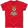 3styler T-Shirt Uomo Bubu 1 - L'amico dell'orso Yoghi - Boboo Bear - Yellowstone Park - Linea Classic - 100% Cotone 185 gr/mq (XXL, Rosso)