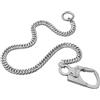 Ahiller Catena pantaloni uomo, 63 cm, resistente, portachiavi anti-smarrimento, catena per cintura, catena per tasca per chiavi e jeans (YK-Silver-1P)