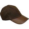 WALKER AND HAWKES - Cappellino da Baseball Brunswick in Cera con Visiera in Pelle - Taglia Unica