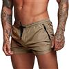 EDOTON Pantaloncini Sportivi, Uomo Slip da Bagno per Surf Hotspring sulla Spiaggia (EU S/Tag M, A - Cachi)