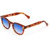 X-LAB XLAB 8004 Occhiali da sole stile moscot, 48mm, Havana Chiaro/Azzurro Sfumato, Unisex
