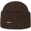 Stetson Northport Berretto Invernale in Lana Merino - Made in Italy - Cappello da Marinaio da Donna/Uomo - Berretto di Lana Autunno/Inverno - Marrone Scuro Taglia Unica