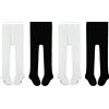 GENTABY - Collant per neonati e bambini dai 18 ai 24 mesi, unisex, color nero, bianco, rosa, grigio, 4 pezzi, Nero/Bianco, 9-18 mesi