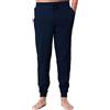 The Essentials Wardrobe Pantaloni da pigiama da uomo, in jersey di cotone, taglia S-4XL, Marina Militare, XL