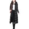 Haitpant Cappotto invernale da donna, parka lungo, caldo, in cotone, imbottito, con cappuccio, antivento