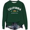 Generic Felpe da donna Los Angeles vintage spalla goccia lettera abiti Los Angeles California Backwoods College casual girocollo grafica felpe con cappuccio top vestiti gotico 2025 preppy Y2K solido