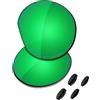 Saucer Lenti di ricambio premium per occhiali da sole Oakley HSTN OO9464 da 52 mm, Polarizzato Verde Giada, Taglia unica