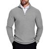 COOFANDY Maglioni da uomo con zip a un quarto slim fit leggero lavorato a maglia lupetto pullover casual polo maglioni