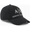 Armani Exchange Cappellino da Baseball da Donna con Strass dettagliati, Look Casual, Nero, Taglia Unica