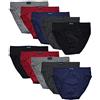 MioRalini 10 Slip da Uomo in Cotone Senza Intervento, Articolo: 10 x Set F, Dimensioni: 3XL-9