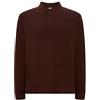 FYL Polo manica lunga - Uomo, Marrone, M