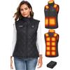 Gokozy Gilet Riscaldato Donna con 12v 20000mah Batteria,Gilet riscaldabile con 13 Zone, 3 Temperature Elettrico Leggero Giacca Riscaldata Regolabili Outdoor/scii/cacci