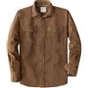 Dubinik® 8.3 oz Pesante Camicia da Uomo in Velluto A Coste Bottoni Automatici Manica Lunga Vintage Casual Due Tasche Marrone 2XL