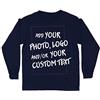 lepni.me Maglietta Bambini Manica Lunga Maglia Personalizzata, Aggiungere Il Logo Aziendale, Il Proprio Design o Foto, Fare T Shirt Regalo (14-15 Anni Azzulo Multicolore)