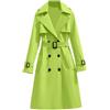 Generisch Trench lungo da donna, cappotto classico autunno primavera, giacca trench con cintura cappotto da donna in cotone giacca a vento cappotto da mezza stagione cappotto antivento collo a