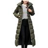 Generic Giacche invernali per le donne Uk Piumini lunghi per le donne con cappuccio imbottito spesso giacca trapuntata da donna plus size invernale caldo parka cappotto impermeabile leggero slim fit piumino