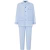El Búho Nocturno Pigiama Uomo Lungo Classico Popeline Ospedale - Giacca Bottoni Aperto Davanti Tasche Risvolto Intero Taglie Forti Easy Iron, 60% Cotone, 40% Poliestere, Blu 1912, XXL