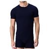 Liabel Maglia Intima Uomo Caldo Cotone - 3/6 Pezzi - Maglietta Invernale Felpata Girocollo (3 Pezzi-blu, S)