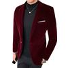 shownicer Abito da Uomo Casual in Velluto da Uomo Slim Fit Stylish Blazer Coats Chic Jackets Giacca da Abito Formale Una Bottoni