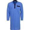 Henry Terre Camicia da notte da uomo, a maniche lunghe, con taschino, taglia M-3XL, Azzurro, L