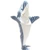 LIAOPUFUS Uomo Felpa in Flanella Wearable Shark Blanket Snuglet Coperta di Squalo TV Hoodie Shark Hoodie Extra Lungo e Caldo Unisex Maniche Lunghe(Taglia Unica,Shark-1)