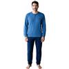 Intimitaly Irge® Pigiama Uomo Invernale Lungo 100% Caldo Cotone Interlock in Scatola Idea Regalo di Natale Pigiama Uomo Cotone Lungo (IT, Testo, M, Regular, Regular, MII2404)