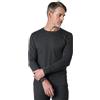 LAPASA Maglia Termica 100% Lana Merino Uomo Canottiera Tecnica Trekking Sport Hiking Strato Base Grigio Scuro (Calore Medio) Medium