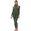Odizli Costume da bagno musulmano da donna Burkini a maniche lunghe Built in Bra+pantaloni da nuoto + Hijab 3 pezzi, verde, L