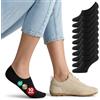 Mat and Vic's Mat & Vic's Fantasmini Uomo - OEKO-TEX 100, 10 paia, 39-42, 43-46, 47-50 | Calzini Cotone, Calze Corte Uomo, Invisibili Sneaker, Unisex, Traspiranti