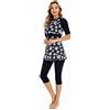 BaJooruly Costume da Bagno Rash Guard Costume da Surf a Maniche Corte Costumi da Bagno modesti per Le Donne Burkini Beachwear Costume da Bagno Modesto (XL,J3)