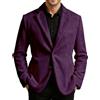 Générique Giacca Uomo Velluto A Coste Blazer Sport Due Bottoni Asciutto Casual Cappotto sarto Casual Giacca Costume Chic Gilet Da Sera Elegante Giacche Ufficio Autunno Inverno Moda, viola., S