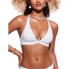 CRZ YOGA Taglio a V Profondo Top Bikini | Imbottitura Rimovibile, Coppa A-C, Incrociato sul Retro, Nuoto, Reggiseno da Bagno per Donna