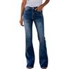 Generisch Jeans da donna, casual, elasticizzati, a gamba larga, jeans a vita alta, jeans svasati, jeans eleganti, vintage, palazzo, leggings skinny streetwear per business all'aperto