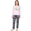 Merry Style Pigiama Lungo Ragazza MS10-192 (Rosa Melange Colorato/Foglie, 176)