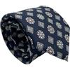 CARACCIOLO Cravatta Elegante in Seta Stile Classico Sartoria napoletana (NINFEE BLU NOTTE)