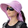 INSISMY Cappello Pescatore Donna Estivo con Tesa Larga Cappello Sole Anti UV Antivento Cappello Mare Trekking Safari con Apertura per Coda di Cavallo