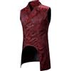 Vagbalena Uomo Vittoriano Steampunk Gilet Vintage Lungo Corte Smoking Doppio Petto Performance Usura Gotico Medievale Coda Cappotto Costume