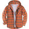 SwissWell Camicie Flanella da Uomo Camicie Quadri con Cappuccio Cerniera Camicia a Maniche Lunghe Felpa con Cappuccio Giacca Camicia da Boscaiolo Lavoro Escursionismo Campeggio