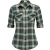 UNibelle Camicie da Donna Camicie a Quadri Camicie a Quadri a Maniche Lunghe Scollo a V Top a Tunica Casual Camicie con Bottoni S-XXL