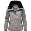 Navahoo Giacca invernale da donna, in materiale riciclato, trapuntata con colletto in pelliccia sintetica Frostii XIV S-3XL (rimovibile), grigio., L