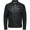 Selected Homme Slhiconic Classic Leather JKT W Noos - Giacca in pelle da uomo, Nero, XXL
